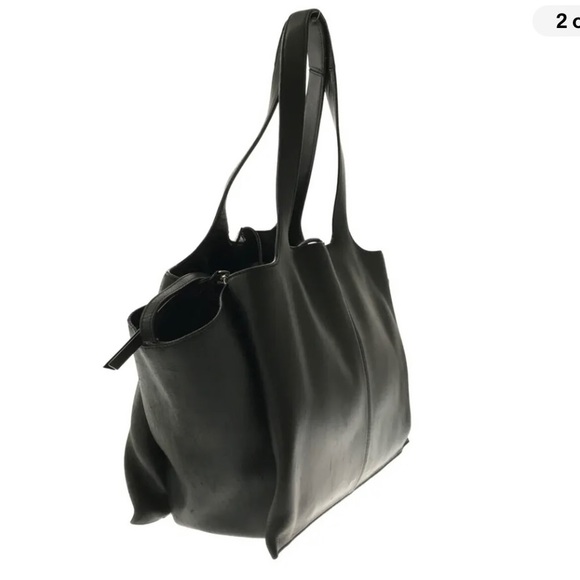 Celine Tri-Fold Medium Tote Bag in Black - Picture 3 of 15